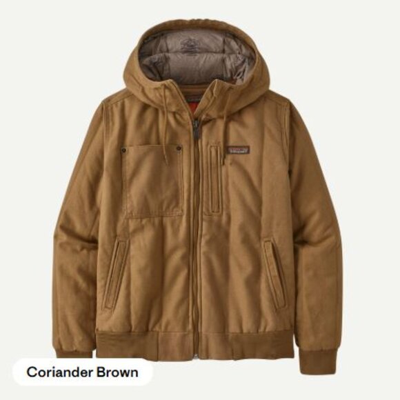 PATAGONIA Women's All Seasons Bomber Hoody Work Jacket - Coriander Brown - Picture 9 of 9